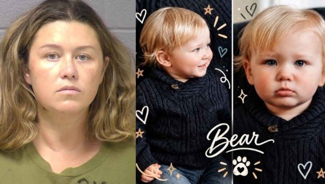 Corie Walsh er siktet for drapet på sin to år gamle sønn. Foto: Will County Adult Detention Facility. To år gamle Barrett «Bear» Walsh. Foto fra sosiale medier og nyhetsmedier. Corie Walsh er siktet for drapet på sin to år gamle sønn. Foto: Will County Adult Detention Facility. To år gamle Barrett «Bear» Walsh. Foto fra sosiale medier og nyhetsmedier.