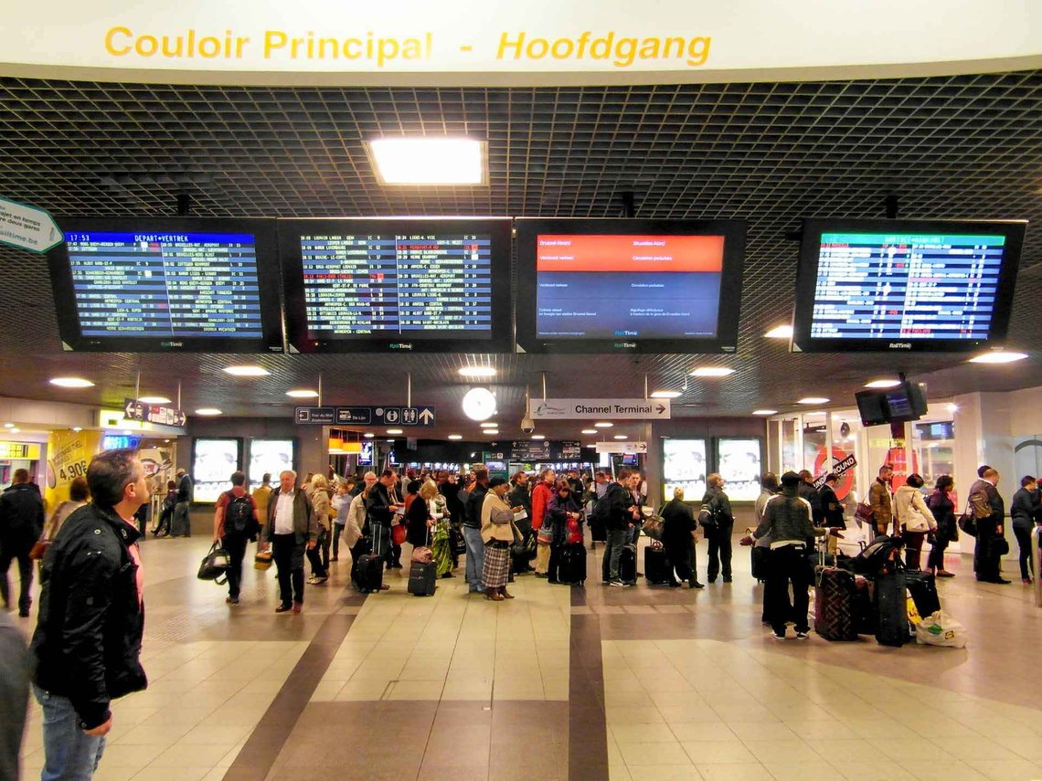 Brussel-Midi jernbanestasjon. Foto: Ingolf / CC BY-SA 2.0 Brussel-Midi jernbanestasjon. Foto: Ingolf / CC BY-SA 2.0