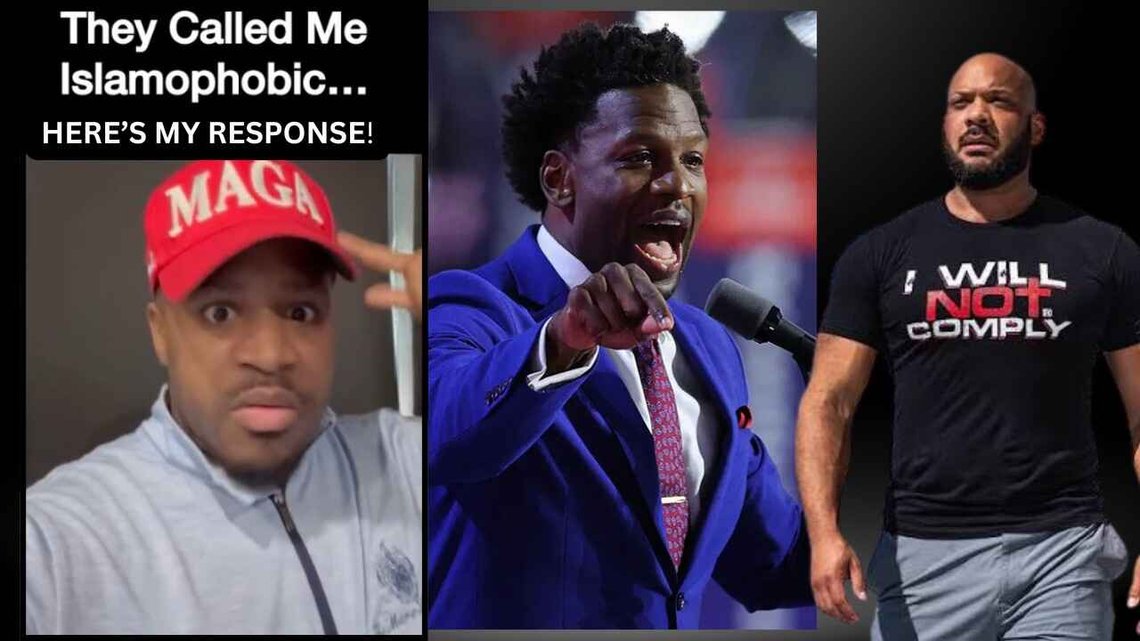 Pastor Lorenzo Sewell, komikeren og gründeren Terrence K. Williams og den politiske kommentatoren David J. Harris Jr. representerer millioner av tilhengere som ikke ønsker islam eller en muslimsk maktovertakelse i sitt land. Illustrasjonsbilde med skjermbilder fra sosiale medier. Pastor Lorenzo Sewell, komikeren og gründeren Terrence K. Williams og den politiske kommentatoren David J. Harris Jr. representerer millioner av tilhengere som ikke ønsker islam eller en muslimsk maktovertakelse i sitt land. Illustrasjonsbilde med skjermbilder fra sosiale medier.