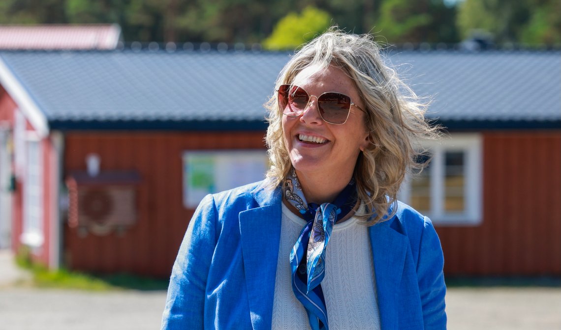 Sylvi Listhaug besøker FpUs sommerleir på Tromøya den 3. august 2026. Foto: Elisabeth Grosvold Altenborg / NTB. Sylvi Listhaug besøker FpUs sommerleir på Tromøya den 3. august 2026. Foto: Elisabeth Grosvold Altenborg / NTB.