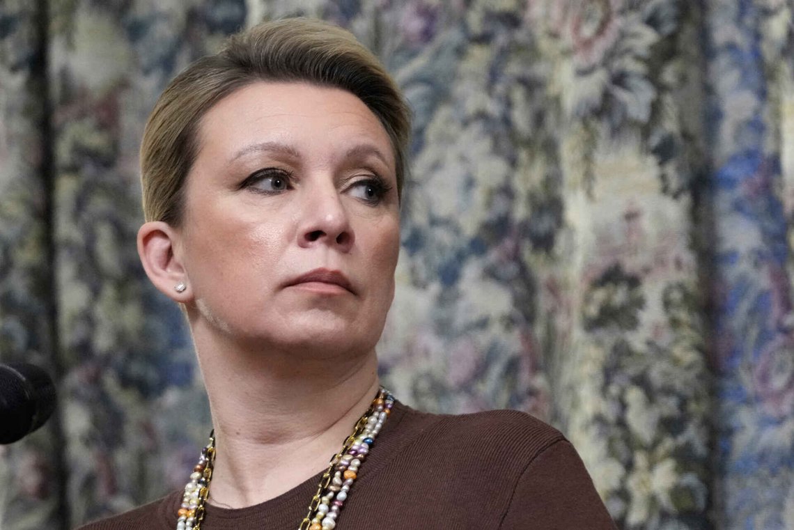 Talsperson Maria Zakharova i russisk UD kritiserer Norge og USA for utplasseringen av amerikanske missiler i Trøndelag. Foto: Pavel Bednjakov, Pool / NTB Talsperson Maria Zakharova i russisk UD kritiserer Norge og USA for utplasseringen av amerikanske missiler i Trøndelag. Foto: Pavel Bednjakov, Pool / NTB