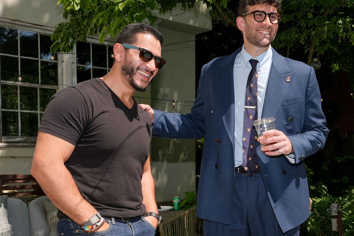 Abdul El-Sayed, a progressive candidate in the Democratic primary for U.S. Senate in Michigan, talks poolside with streamer Hasan Piker at a party for content creators supporting his campaign, Monday, Aug. 3, 2026, in Detroit. (AP Photo/Julia Demaree Nikhinson) Abdul El-Sayed, a progressive candidate in the Democratic primary for U.S. Senate in Michigan, talks poolside with streamer Hasan Piker at a party for content creators supporting his campaign, Monday, Aug. 3, 2026, in Detroit. (AP Photo/Julia Demaree Nikhinson)
