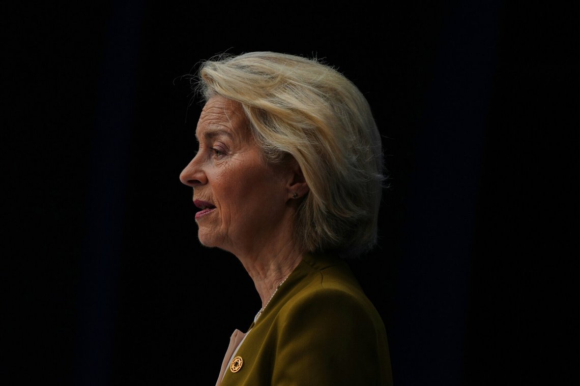 European Commission President Ursula von der Leyen delivers a speech at the International Space Summit at the Grand Palais in Paris, Thursday, Sept. 10, 2026. (AP Photo/Aurelien Morissard, Pool) European Commission President Ursula von der Leyen delivers a speech at the International Space Summit at the Grand Palais in Paris, Thursday, Sept. 10, 2026. (AP Photo/Aurelien Morissard, Pool)