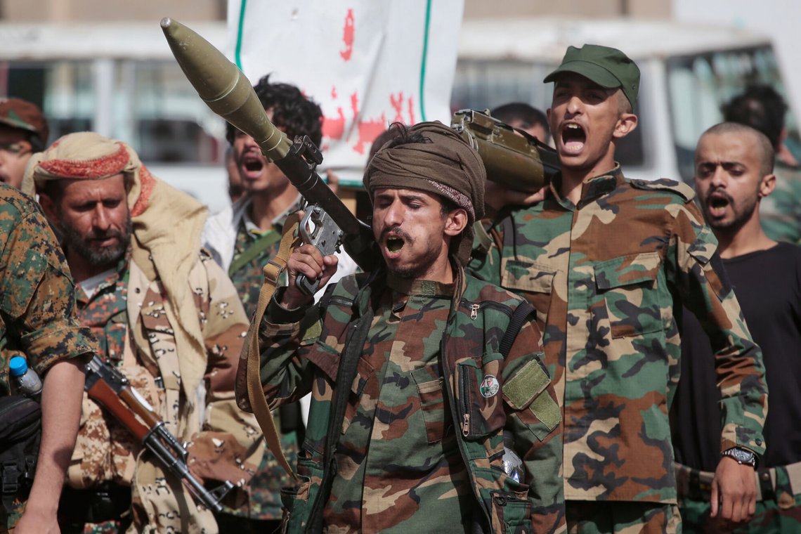 Yemen's Houthi rebels march during a mobilization campaign in Sanaa, Yemen, Thursday, Sept. 10, 2026. (AP Photo) Yemen's Houthi rebels march during a mobilization campaign in Sanaa, Yemen, Thursday, Sept. 10, 2026. (AP Photo)