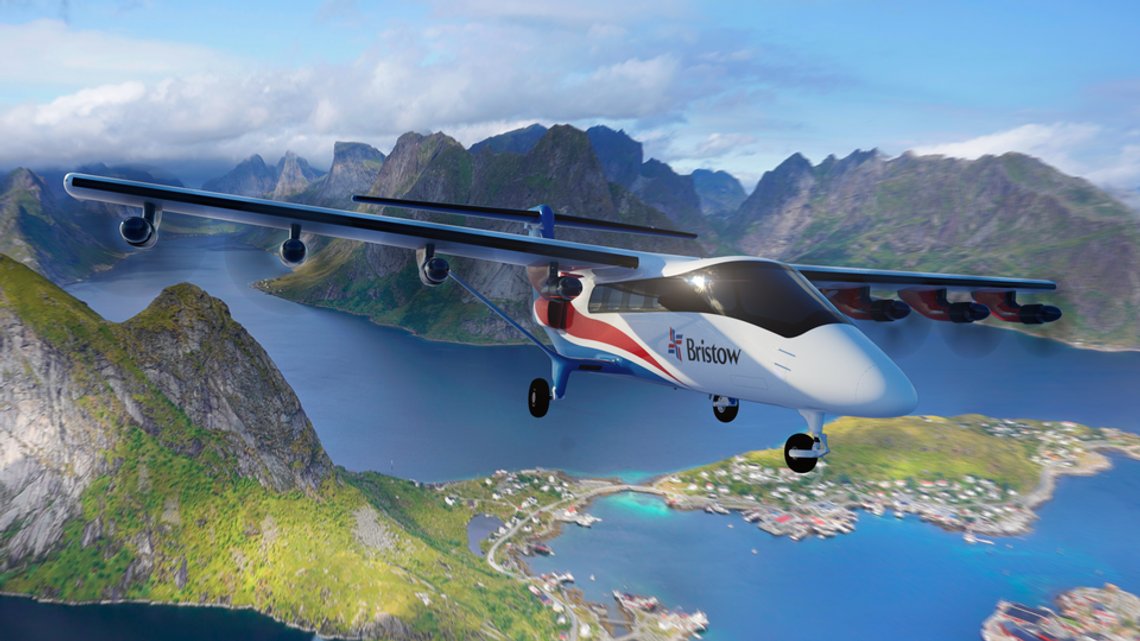 Slik ser hybridflyet som skal redde klimaet ut. Flyet skal demonstreres i Norge i 2027. Illustrasjon: Electra/Bristow Slik ser hybridflyet som skal redde klimaet ut. Flyet skal demonstreres i Norge i 2027. Illustrasjon: Electra/Bristow