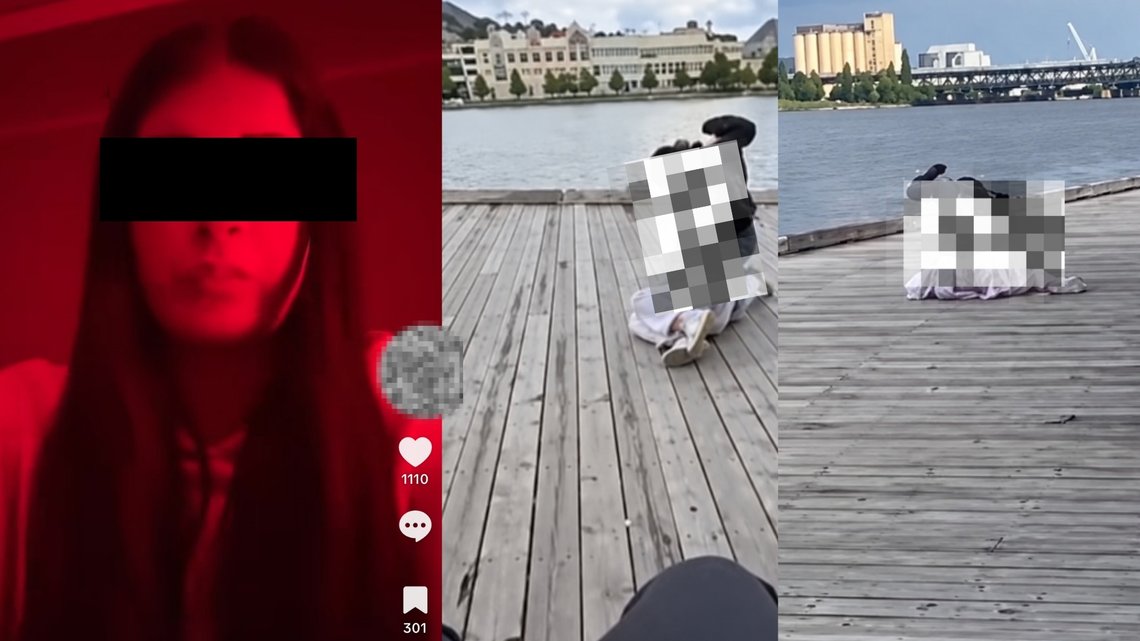 Den unge jenta med innvandrerbakgrunn (t.v.) innrømmer i en offentlig video at det var hun som slo og sparket i det grufulle angrepet i Drammen. Foto: TikTok Den unge jenta med innvandrerbakgrunn (t.v.) innrømmer i en offentlig video at det var hun som slo og sparket i det grufulle angrepet i Drammen. Foto: TikTok