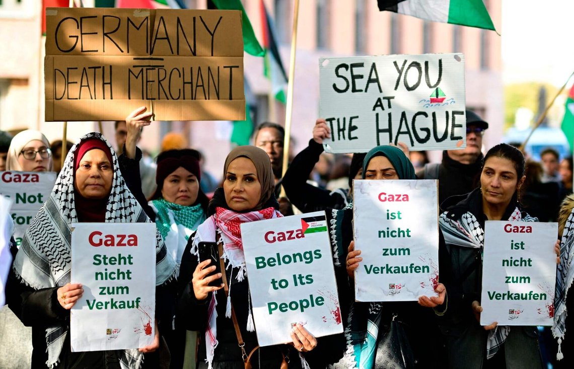 Hatet mot jøder og Israel har skutt i været blant islamister i Tyskland etter at terrorgruppen Hamas gikk til angrep på Israel 7. oktober 2023. Bildet er fra en demonstrasjon mot «folkemord» i Berlin 6. oktober 2025. Foto: Tobias SCHWARZ /AFP/ NTB Hatet mot jøder og Israel har skutt i været blant islamister i Tyskland etter at terrorgruppen Hamas gikk til angrep på Israel 7. oktober 2023. Bildet er fra en demonstrasjon mot «folkemord» i Berlin 6. oktober 2025. Foto: Tobias SCHWARZ /AFP/ NTB