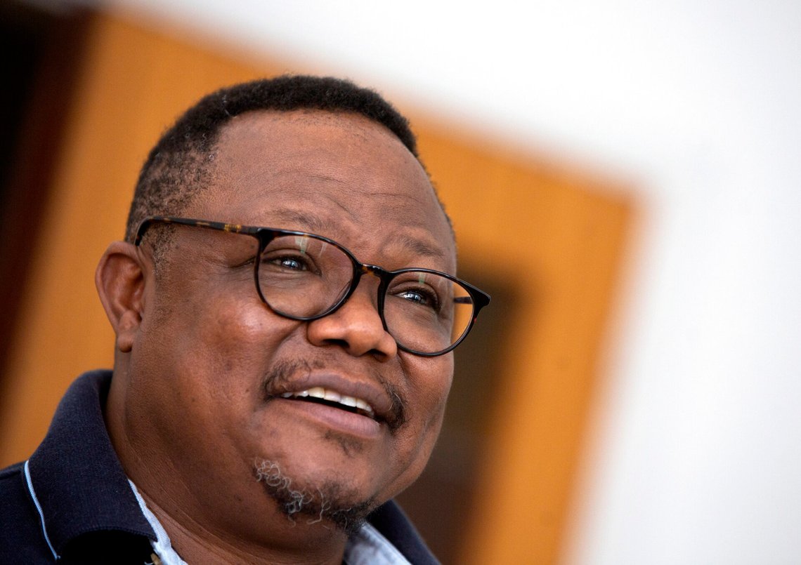 FILE - Exiled Tanzanian opposition leader Tundu Lissu gives an interview to The Associated Press in Tienen, Belgium on Friday, March 19, 2021. (AP Photo/Virginia Mayo) FILE - Exiled Tanzanian opposition leader Tundu Lissu gives an interview to The Associated Press in Tienen, Belgium on Friday, March 19, 2021. (AP Photo/Virginia Mayo)