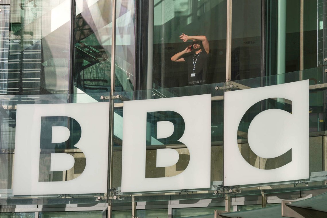 FILE - The BBC logo is displayed outside the company's headquarters in London, Nov. 12, 2025. (AP Photo/Kin Cheung, File) FILE - The BBC logo is displayed outside the company's headquarters in London, Nov. 12, 2025. (AP Photo/Kin Cheung, File)