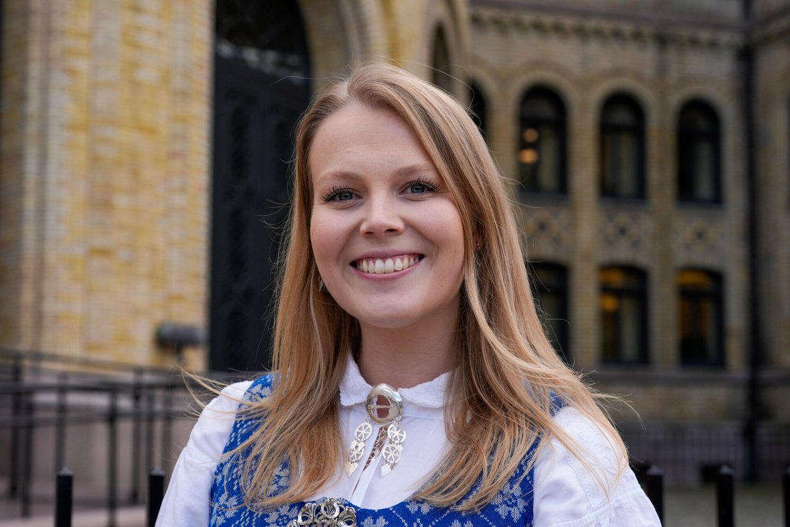 Oslo 20251011.
Senterpartiets Maren Grøthe etter åpningen av det 170. Storting
Foto: Terje Pedersen / NTB Oslo 20251011.
Senterpartiets Maren Grøthe etter åpningen av det 170. Storting
Foto: Terje Pedersen / NTB