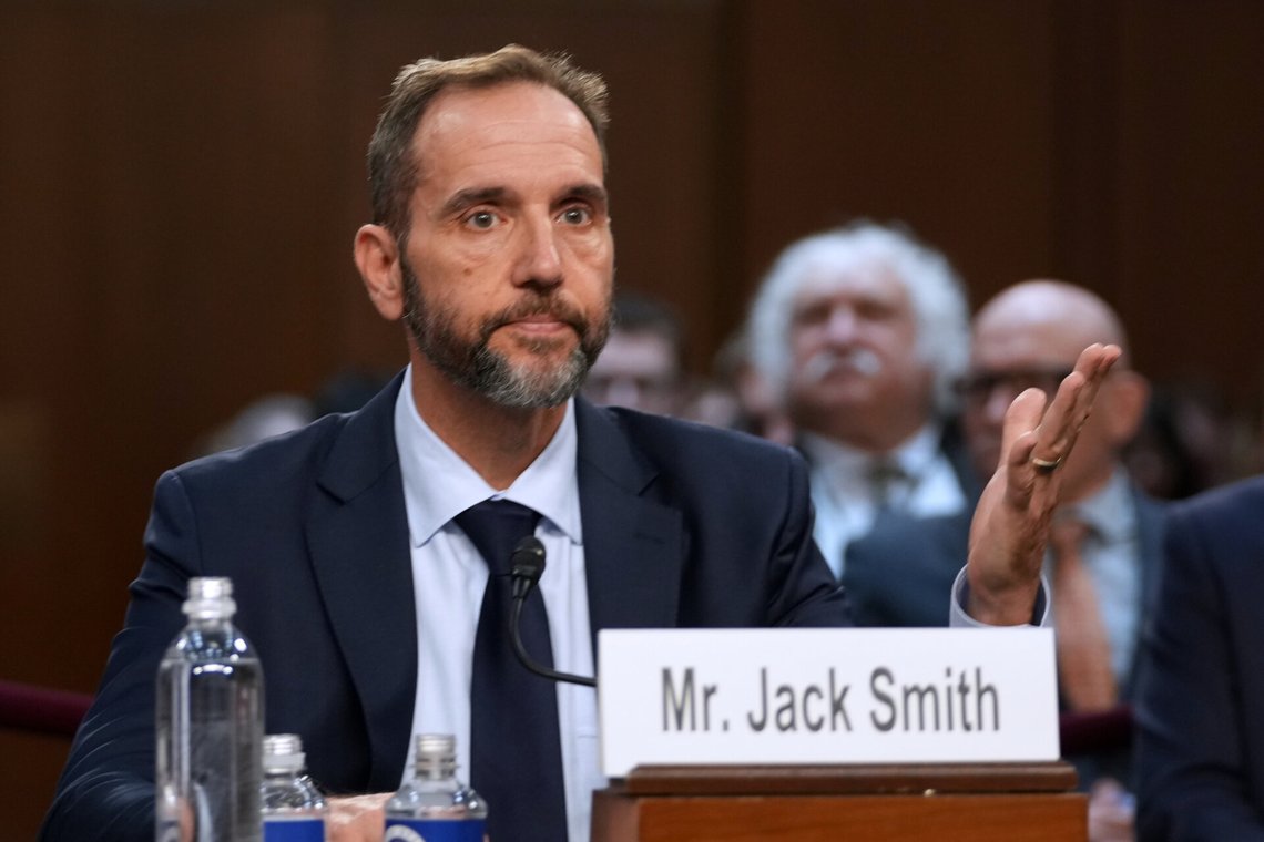 Former Justice Department special counsel Jack Smith testifies before the Senate Judiciary Committee at the Capitol, Monday, Sept. 29, 2026, in Washington. (AP Photo/Allison Robbert) Former Justice Department special counsel Jack Smith testifies before the Senate Judiciary Committee at the Capitol, Monday, Sept. 29, 2026, in Washington. (AP Photo/Allison Robbert)