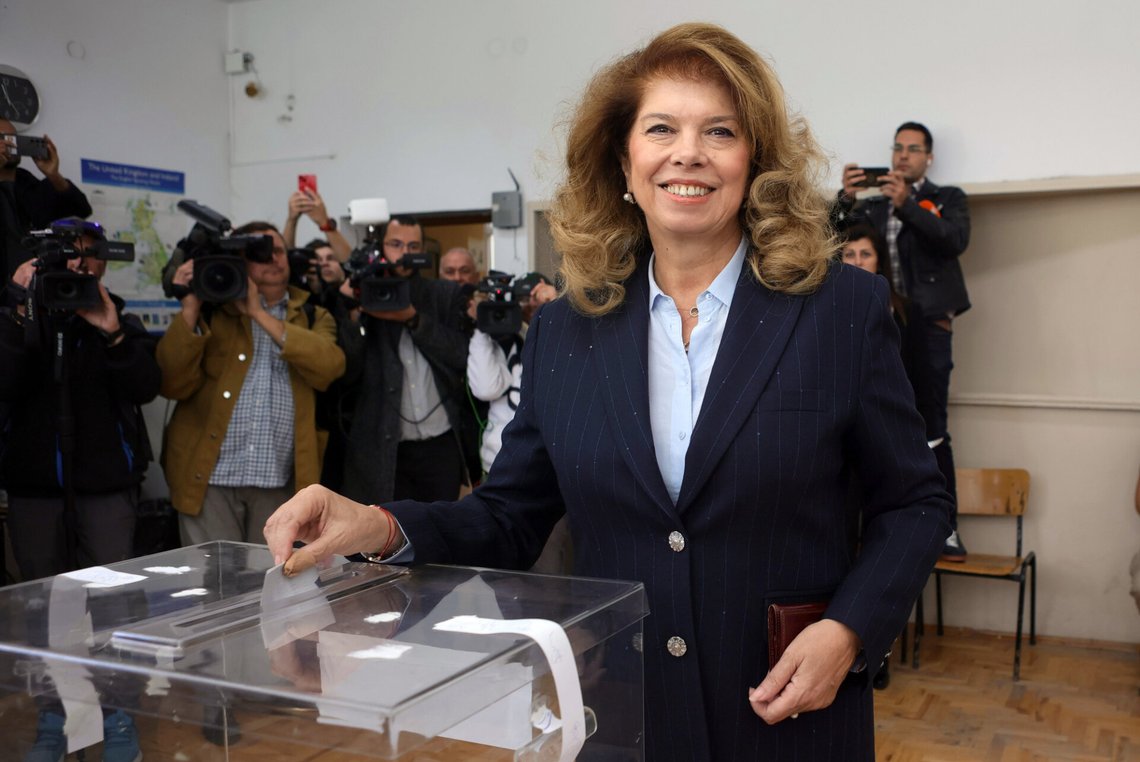Incumbent President and presidential candidate Iliana Yotova casts her vote in Sofia, Bulgaria, Sunday, Oct. 25, 2026, during the Presidential Election. (AP Photo/ Valentina Petrova) Incumbent President and presidential candidate Iliana Yotova casts her vote in Sofia, Bulgaria, Sunday, Oct. 25, 2026, during the Presidential Election. (AP Photo/ Valentina Petrova)