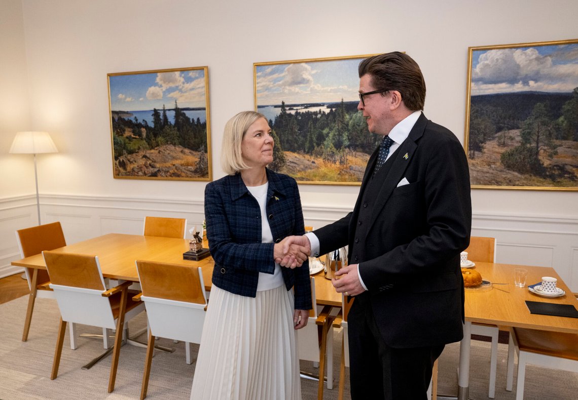 Anderssons regjeringssonderinger har ikke lyktes, orienterte hun talmann Andreas Norlén om tirsdag. Veien videre er uklar. Foto: Christine Olsson/TT / NTB Anderssons regjeringssonderinger har ikke lyktes, orienterte hun talmann Andreas Norlén om tirsdag. Veien videre er uklar. Foto: Christine Olsson/TT / NTB
