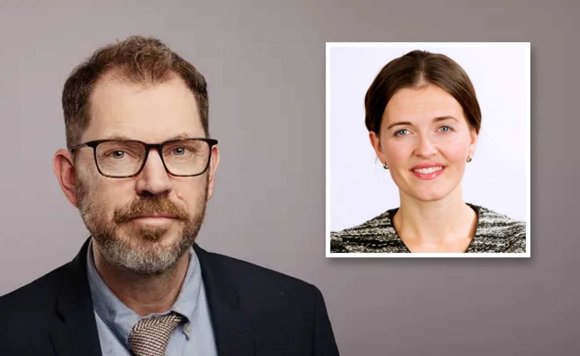 Bjørn Kristoffer Bore er sjefsredaktør i Vårt Land og styremedlem i Norsk Redaktørforening. Tora Bakke Håndlykken (innfelt) er nyhetsredaktør i VG, styreleder i Norsk Redaktørforening og tidligere nestleder i NRKs styre. (Foto: Mentor Medier og privat/LinkedIn (innfelt foto) Bjørn Kristoffer Bore er sjefsredaktør i Vårt Land og styremedlem i Norsk Redaktørforening. Tora Bakke Håndlykken (innfelt) er nyhetsredaktør i VG, styreleder i Norsk Redaktørforening og tidligere nestleder i NRKs styre. (Foto: Mentor Medier og privat/LinkedIn (innfelt foto)