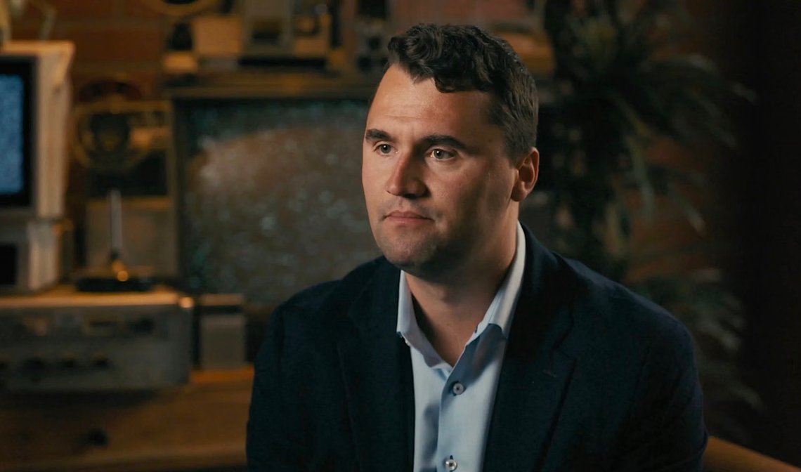 Charlie Kirk (1993–2025). Stillbilde fra filmen «Can You Hear Me Now»? Charlie Kirk (1993–2025). Stillbilde fra filmen «Can You Hear Me Now»?