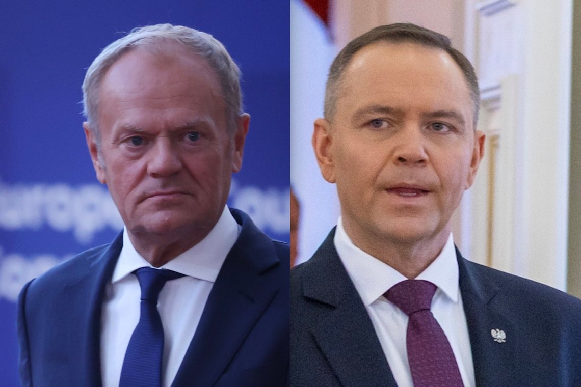 T.v. Donald Tusk, t.h. Karol Nawrocki. Foto: Omar Havana og Mindaugas Kulbis – begge via AP / NTB. T.v. Donald Tusk, t.h. Karol Nawrocki. Foto: Omar Havana og Mindaugas Kulbis – begge via AP / NTB.