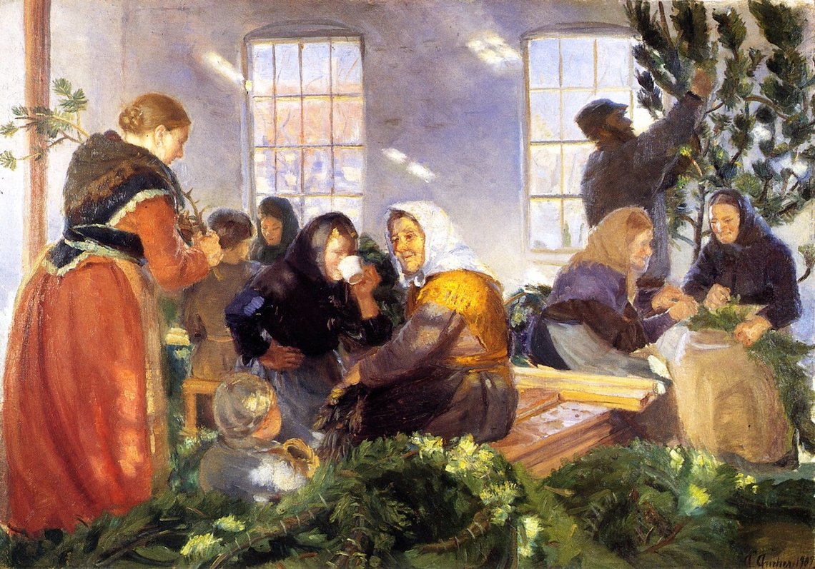 Anna Ancher: Før det kongelige besøg (1909) Anna Ancher: Før det kongelige besøg (1909)