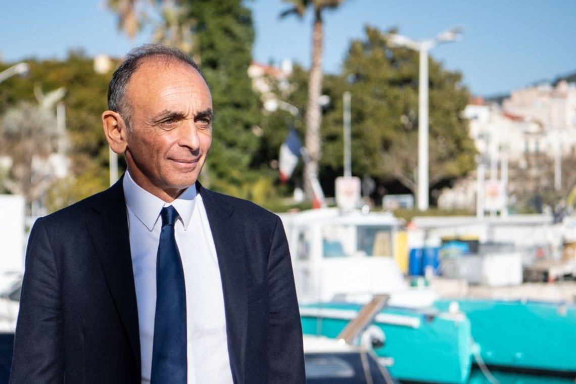 French far-right party Reconquete! presidential candidate Eric Zemmour poses in the French Riviera city of Cannes on January 22, 2022, while campaigning ahead of the April 2022 French presidential election. (Photo by BERTRAND GUAY / AFP) (Photo by BERTRAND GUAY/AFP via Getty Images) French far-right party Reconquete! presidential candidate Eric Zemmour poses in the French Riviera city of Cannes on January 22, 2022, while campaigning ahead of the April 2022 French presidential election. (Photo by BERTRAND GUAY / AFP) (Photo by BERTRAND GUAY/AFP via Getty Images)
