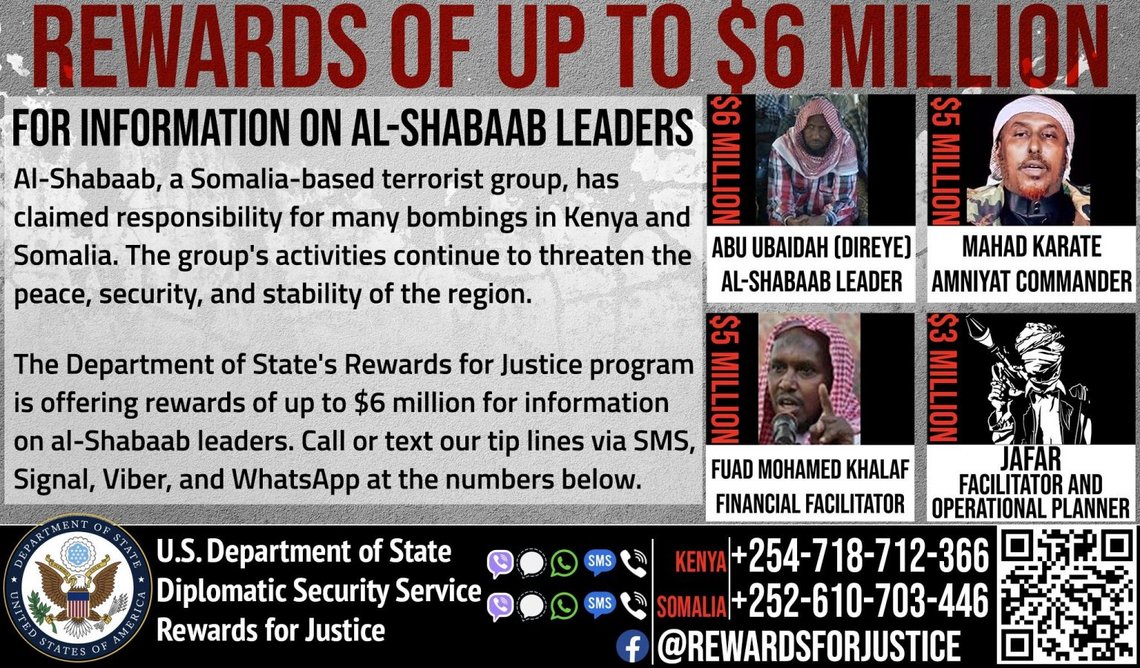 USA:s efterlysning av bland andra Fuad Shangole. USA:s efterlysning av bland andra Fuad Shangole.
