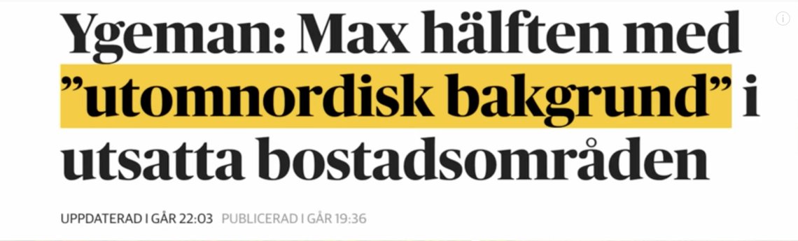 Angered är en av de orter där den svenska regeringen vill byta invandrare med «utomnordiskt ursprung» mot etniska svenskar.
Foto: Roger Sahlström Angered är en av de orter där den svenska regeringen vill byta invandrare med «utomnordiskt ursprung» mot etniska svenskar.
Foto: Roger Sahlström