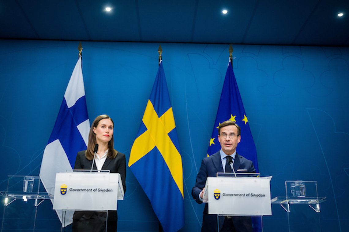 Statsminister Ulf Kristersson emot Finlands statsminister Sanna Marin i Stockholm. Det är det första besöket från en regeringschef som statsminister Ulf Kristersson tar emot sedan regeringsbildningen.
Photo by PELLE T NILSSON/Swedish Press Agency Statsminister Ulf Kristersson emot Finlands statsminister Sanna Marin i Stockholm. Det är det första besöket från en regeringschef som statsminister Ulf Kristersson tar emot sedan regeringsbildningen.
Photo by PELLE T NILSSON/Swedish Press Agency