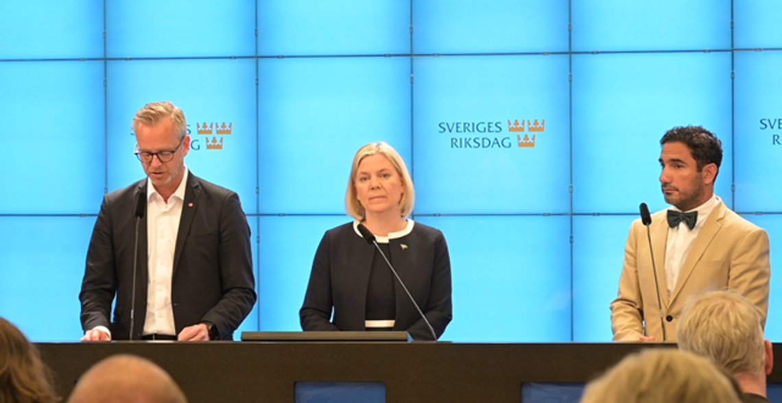 Socialdemokraterna Mikael Damberg Magdalena Andersson, och Ardalan Shekarabi
Foto: Roger Sahlström Socialdemokraterna Mikael Damberg Magdalena Andersson, och Ardalan Shekarabi
Foto: Roger Sahlström