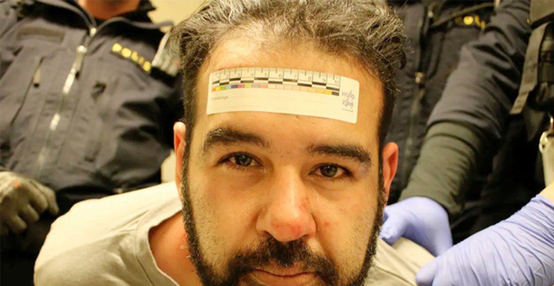 Milad Salari vid gripandet.
Foto: Polisen Milad Salari vid gripandet.
Foto: Polisen