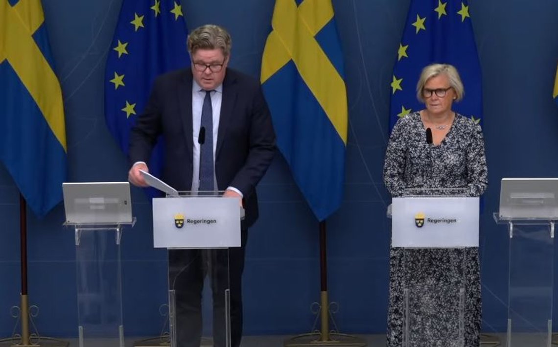 justitieminister Gunnar Strömmer (M) och riksåklagare Petra Lundh.
Foto: Youtube justitieminister Gunnar Strömmer (M) och riksåklagare Petra Lundh.
Foto: Youtube