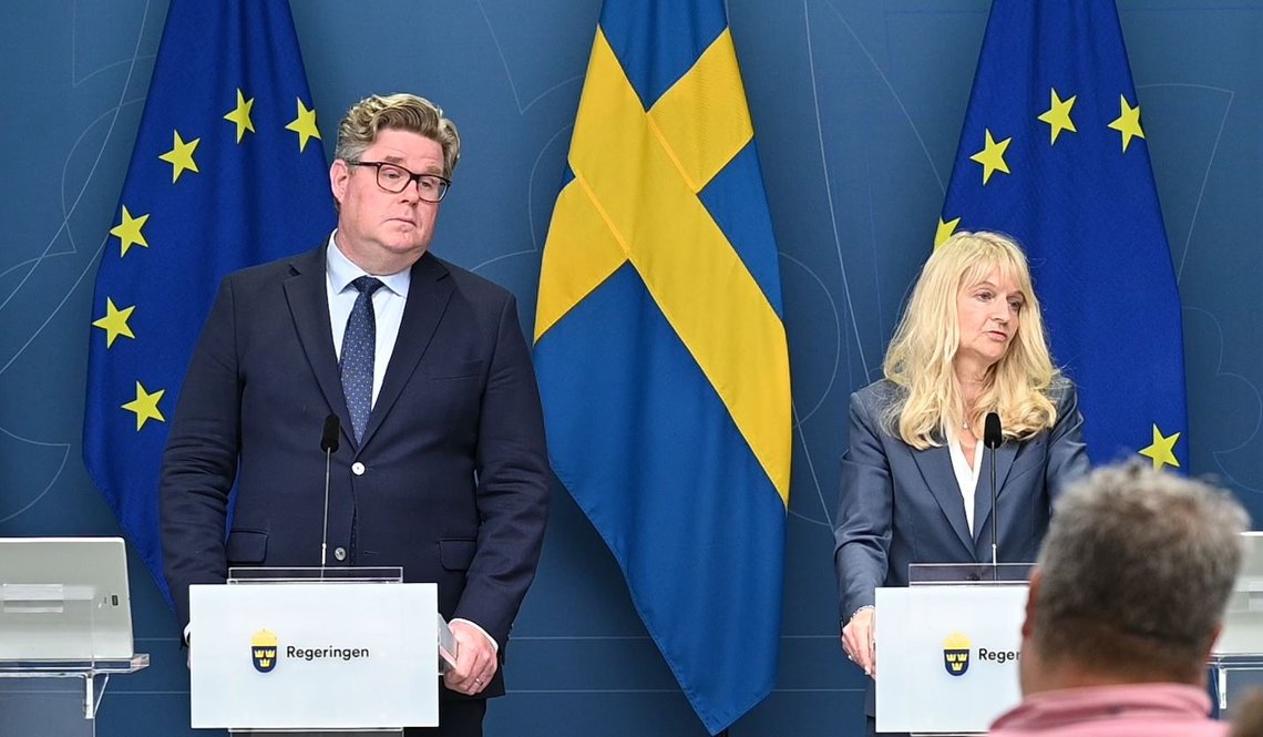 Justitieminister Gunnar Strömmer och Charlotte Von Essen, chef Säkerhetspolisen
Foto: Roger Sahlström Justitieminister Gunnar Strömmer och Charlotte Von Essen, chef Säkerhetspolisen
Foto: Roger Sahlström