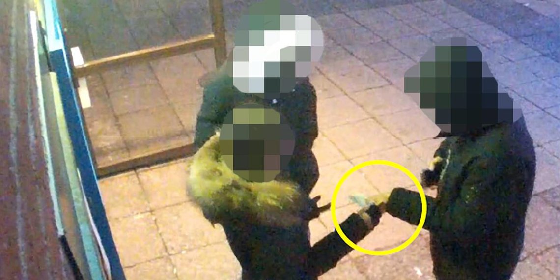 Bilden är från ett annat rån. Bild Polisen Bilden är från ett annat rån. Bild Polisen