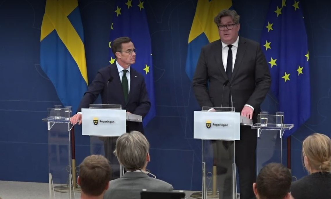 Statsminister Ulf Kristersson och justitieminister Gunnar Strömmer. Statsminister Ulf Kristersson och justitieminister Gunnar Strömmer.