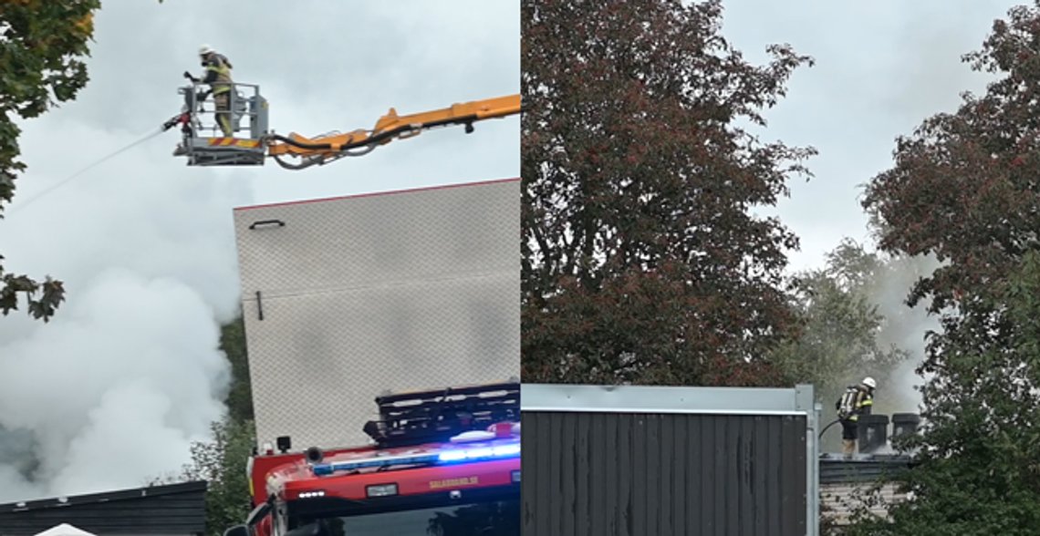 Släckningsarbete i Hässelby efter en detonation.
Foto: Roger Sahlström Släckningsarbete i Hässelby efter en detonation.
Foto: Roger Sahlström