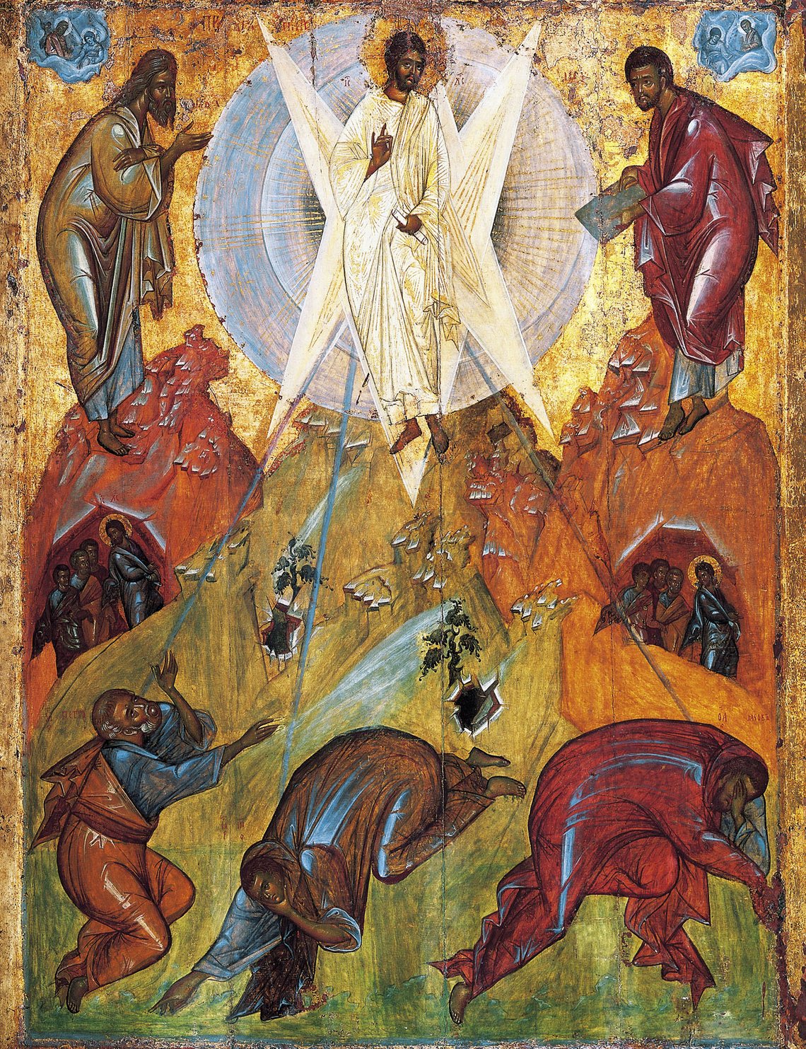 "Frälsarens förklaring", ikon från ca. 1400, tidigare tillskriven Feofan Grek. Tretjakovgalleriet, Moskva. "Frälsarens förklaring", ikon från ca. 1400, tidigare tillskriven Feofan Grek. Tretjakovgalleriet, Moskva.
