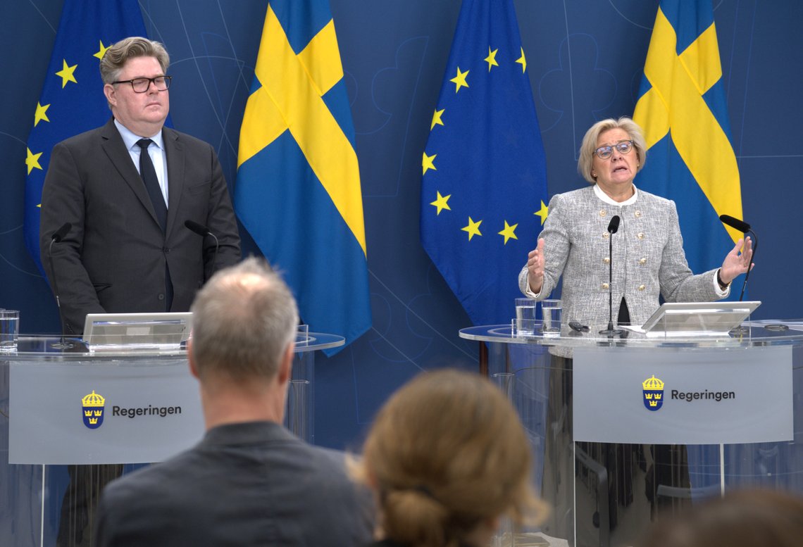 Justitieminister Gunnar Strömmer och
Rikspolischef Petra Lundh
Foto: Roger Sahlström Justitieminister Gunnar Strömmer och
Rikspolischef Petra Lundh
Foto: Roger Sahlström