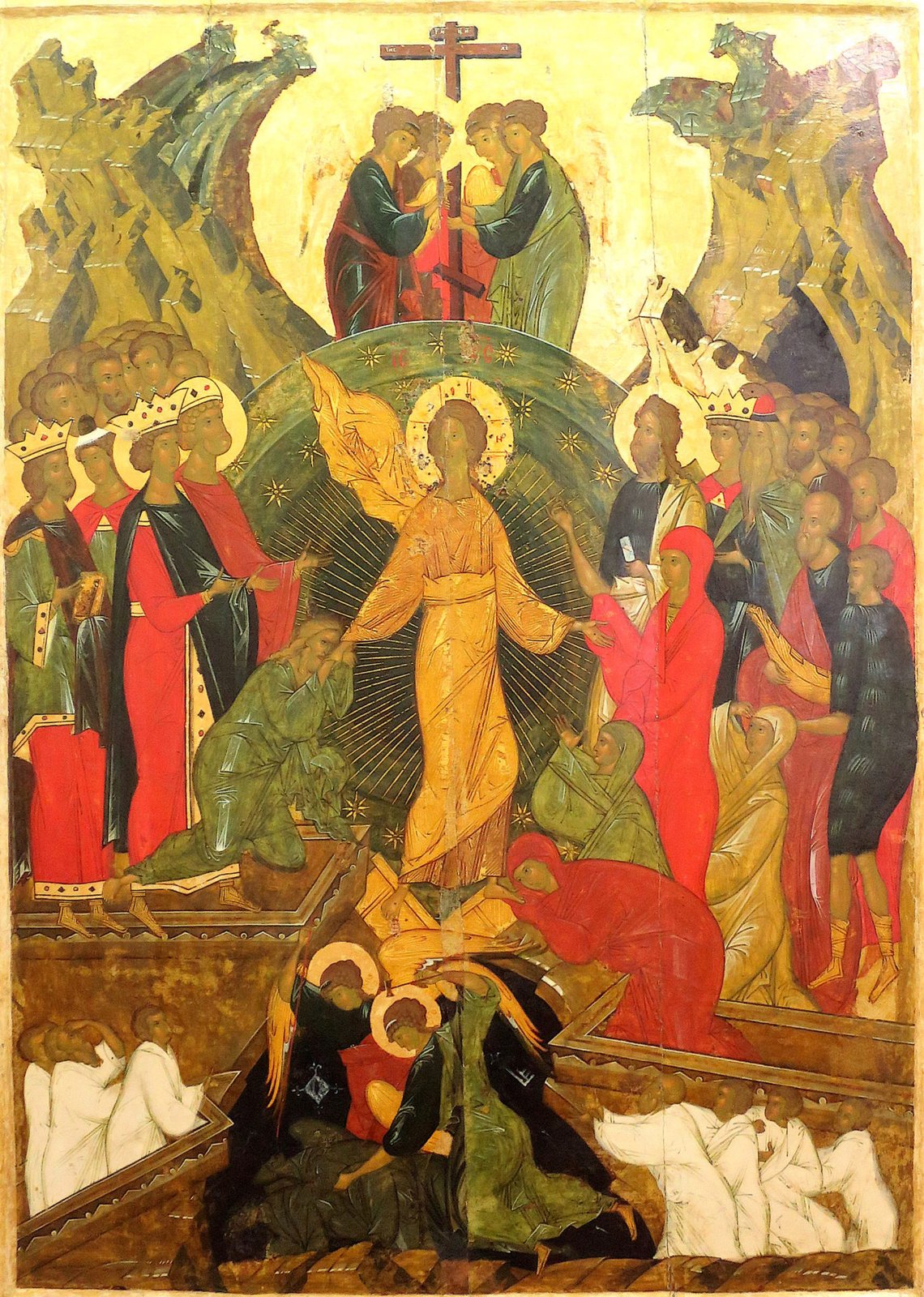 "Kristi uppståndelse från de döda", rysk ikon av okänd konstnär, Arkhangelsk Regional Art Museum. Foto: Wikimedia Commons. "Kristi uppståndelse från de döda", rysk ikon av okänd konstnär, Arkhangelsk Regional Art Museum. Foto: Wikimedia Commons.