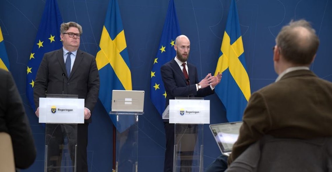 Justitieminister Gunnar Strömmer och minister för civilt försvar Carl-Oskar Bohlin
Foto: Roger Sahlström Justitieminister Gunnar Strömmer och minister för civilt försvar Carl-Oskar Bohlin
Foto: Roger Sahlström