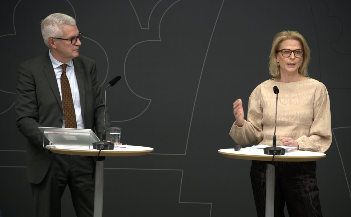 Särskild utredare Sven Johannisson och finansminister Elisabeth Svantesson (M)
Foto: Roger Sahlström Särskild utredare Sven Johannisson och finansminister Elisabeth Svantesson (M)
Foto: Roger Sahlström