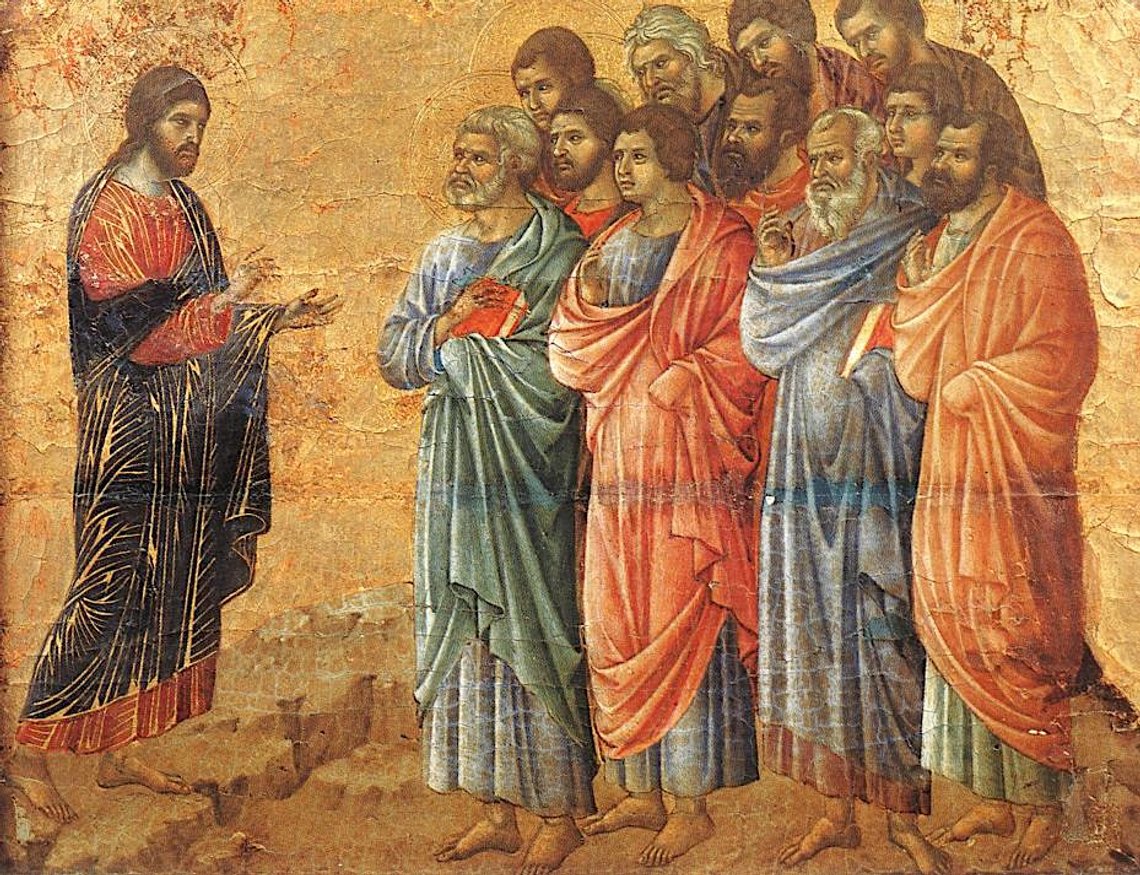Duccio di Buoninsegna (1255–1319), "Jesu framträdande i Galileen", Sienas katedralmuseum. Duccio di Buoninsegna (1255–1319), "Jesu framträdande i Galileen", Sienas katedralmuseum.