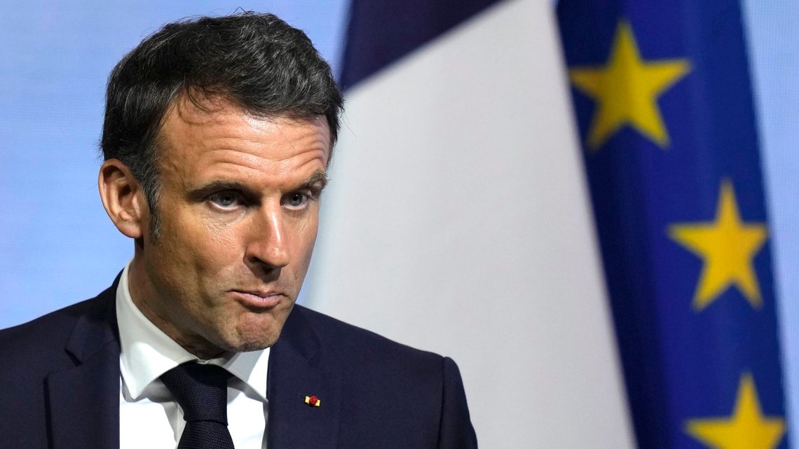 Emmanuel Macron talar under ett möte med brasilianska företag i Sao Paulo den 27 mars 2024. Foto: Andre Penner / AP / NTB. Emmanuel Macron talar under ett möte med brasilianska företag i Sao Paulo den 27 mars 2024. Foto: Andre Penner / AP / NTB.