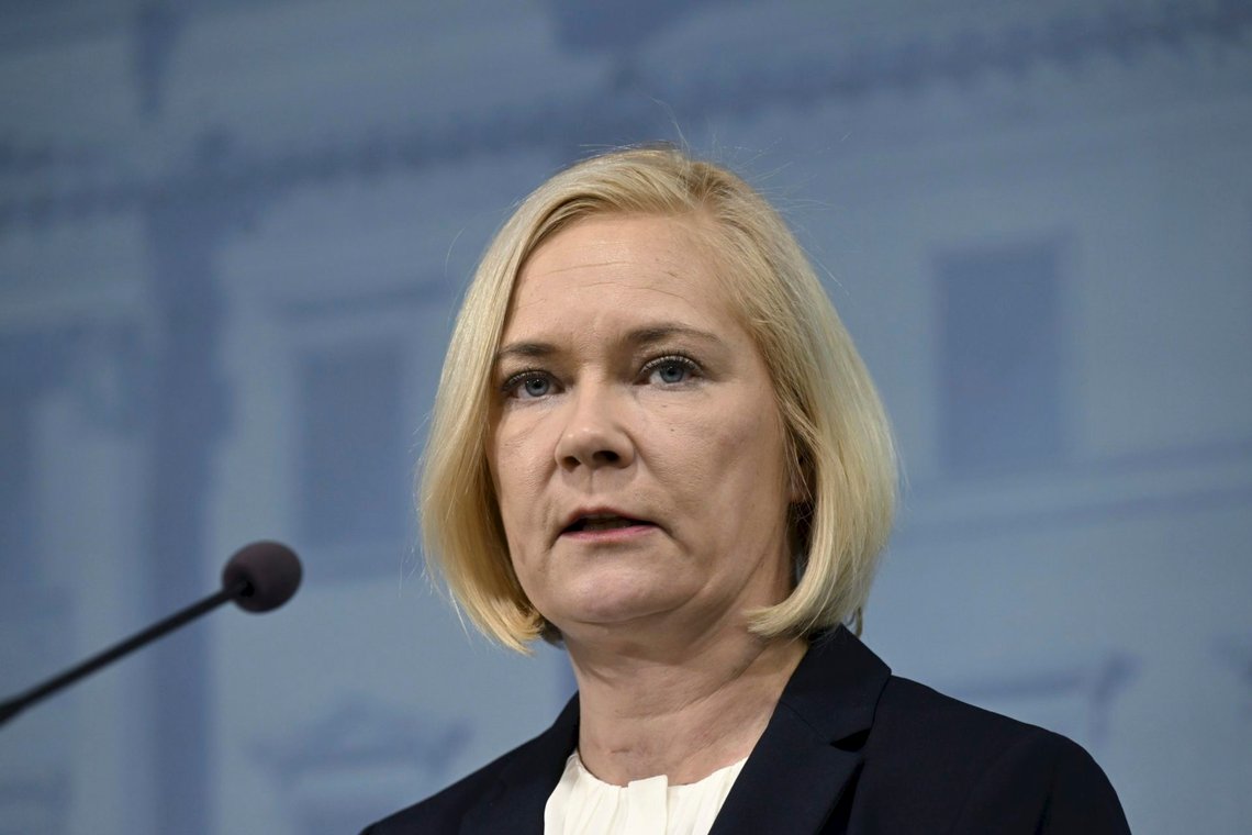 Mari Rantanen under en presskonferens i Helsingfors den 28 november 2024. Foto: Vesa Moilanen / Lehtikuva / AP / NTB Mari Rantanen under en presskonferens i Helsingfors den 28 november 2024. Foto: Vesa Moilanen / Lehtikuva / AP / NTB