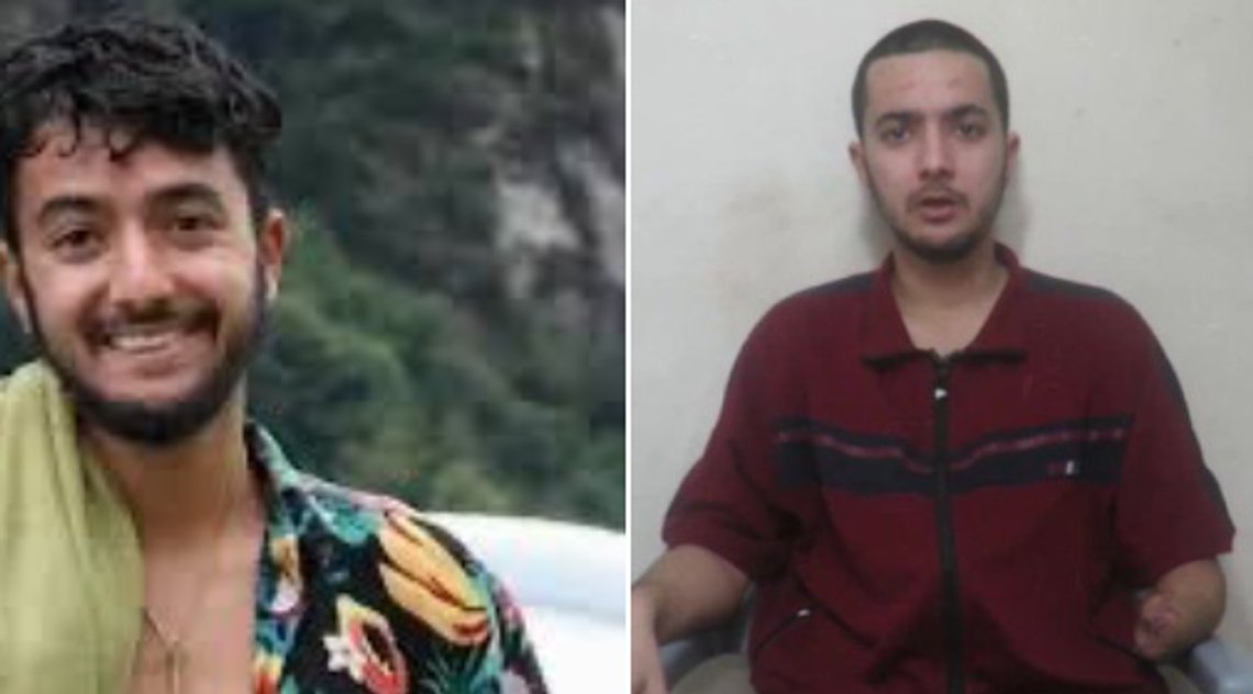Hamas släppte på onsdagen en propagandavideo av Hersh Goldberg-Polin, som markerar det första livstecknet från 23-åringen sedan han fördes bort av terroristgruppen från Supernova-festivalen den 7 oktober. Foto: Skärmdump X. Hamas släppte på onsdagen en propagandavideo av Hersh Goldberg-Polin, som markerar det första livstecknet från 23-åringen sedan han fördes bort av terroristgruppen från Supernova-festivalen den 7 oktober. Foto: Skärmdump X.