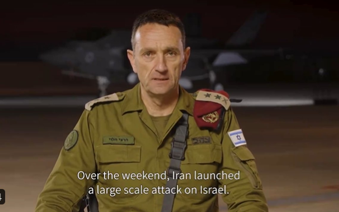 Chefen för IDF, general Herzi Halevi. Foto: Skärmdump X/ IDF Chefen för IDF, general Herzi Halevi. Foto: Skärmdump X/ IDF