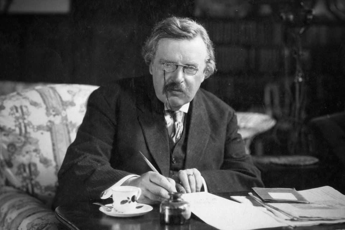 G.K. Chesterton hemma i Beaconsfield, 1926. Foto: Chesterton.org G.K. Chesterton hemma i Beaconsfield, 1926. Foto: Chesterton.org