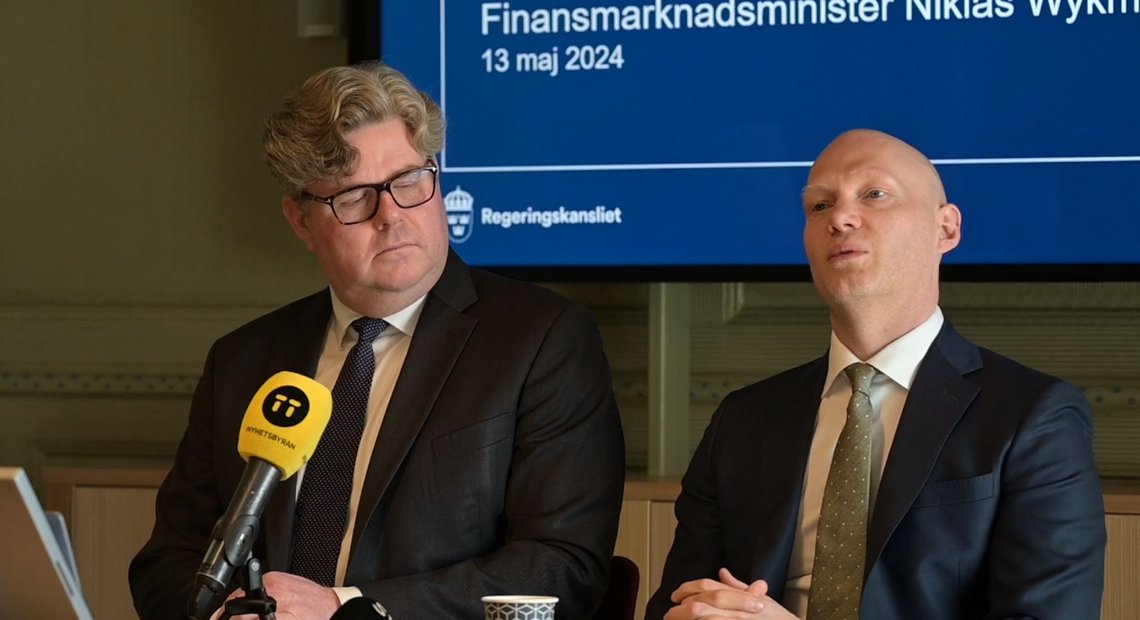 Justitieminister Gunnar Strömmer (M)) och finansmarknadsminister Niklas Wykman (M).
Foto: roger Sahlström Justitieminister Gunnar Strömmer (M)) och finansmarknadsminister Niklas Wykman (M).
Foto: roger Sahlström