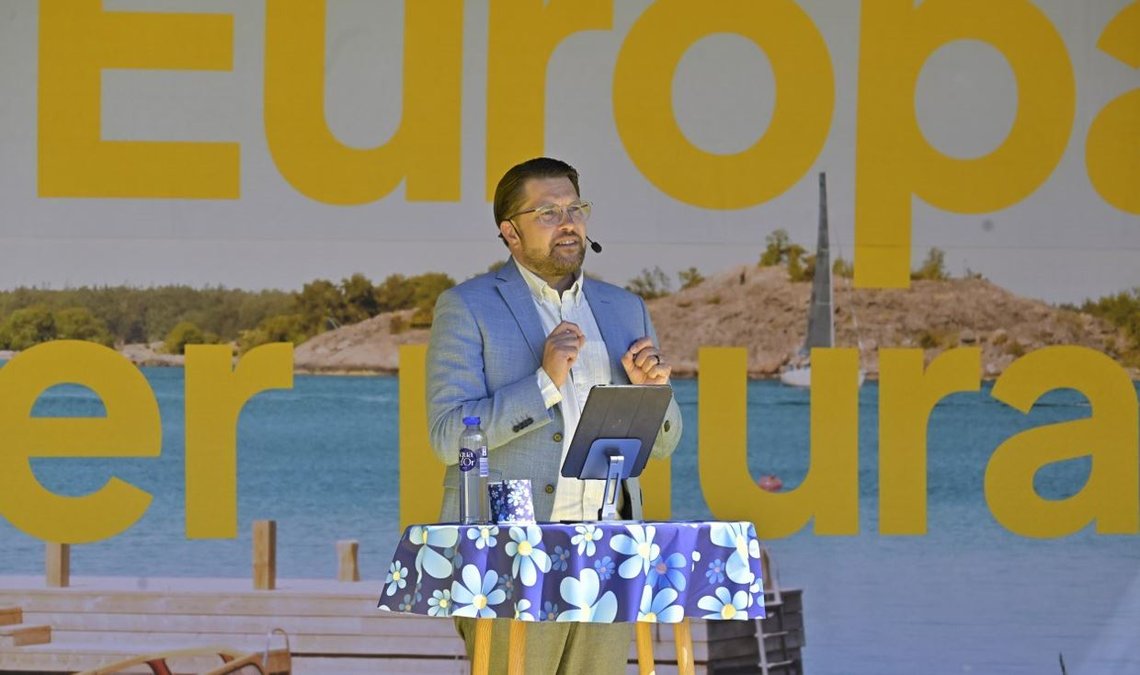 Jimmie Åkesson vårtalar på Långholmen i Stockholm
Foto: Roger Sahlström Jimmie Åkesson vårtalar på Långholmen i Stockholm
Foto: Roger Sahlström