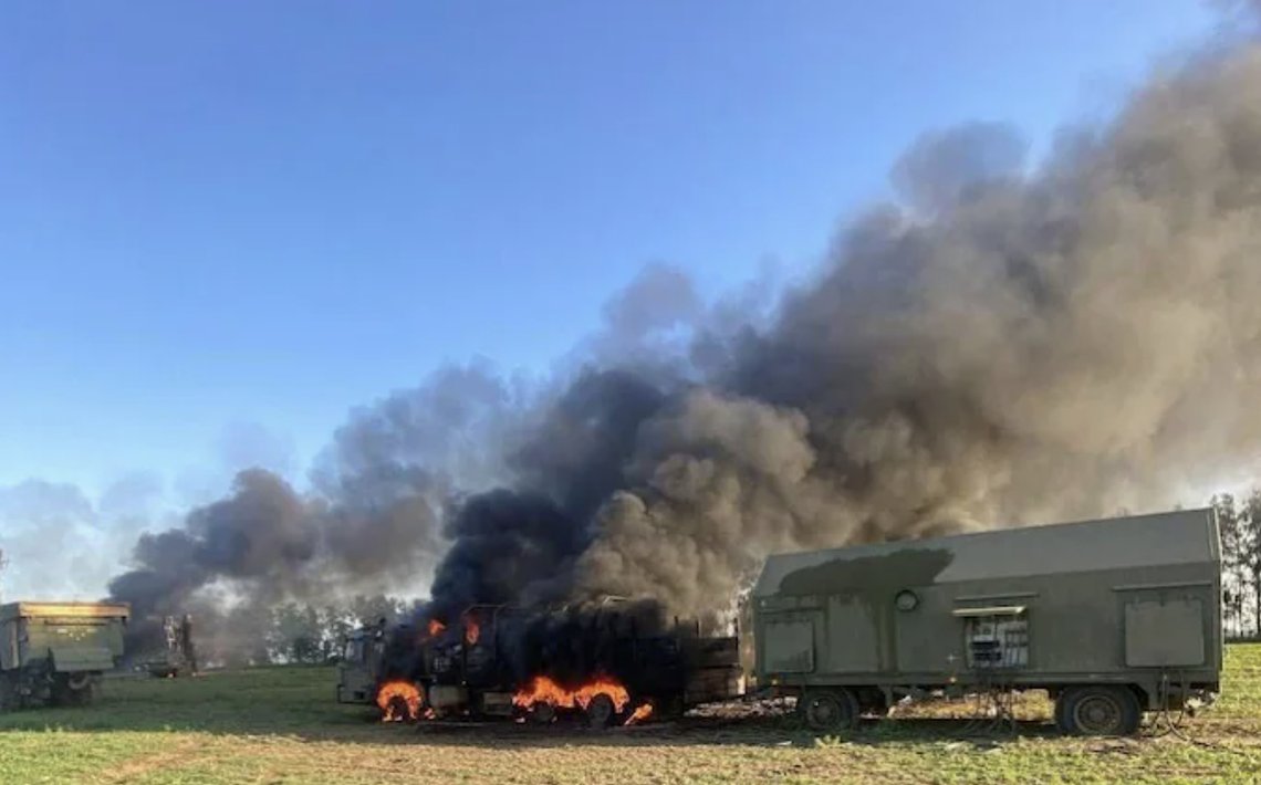 Bilder tagna efter söndagens attack mot ryskt luftvärn nära Belgorod. Foto: Skärmdump X/ @JayinKyiv Bilder tagna efter söndagens attack mot ryskt luftvärn nära Belgorod. Foto: Skärmdump X/ @JayinKyiv