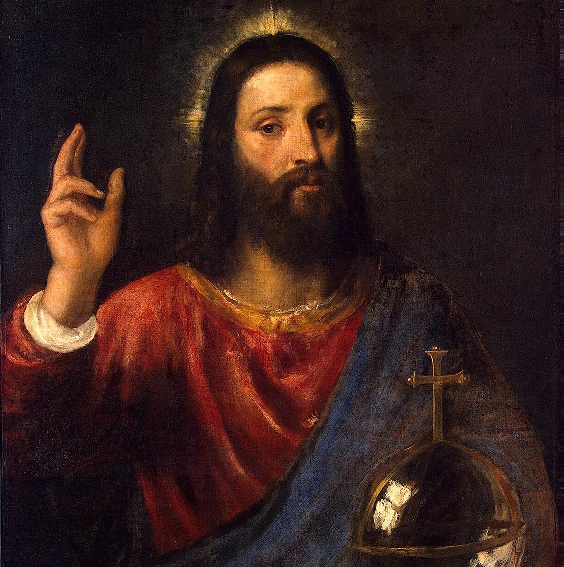Tiziano Vecellio (ca. 1490–1576), "Salvatore Mundi", Eremitaget, St. Petersburg. Tiziano Vecellio (ca. 1490–1576), "Salvatore Mundi", Eremitaget, St. Petersburg.