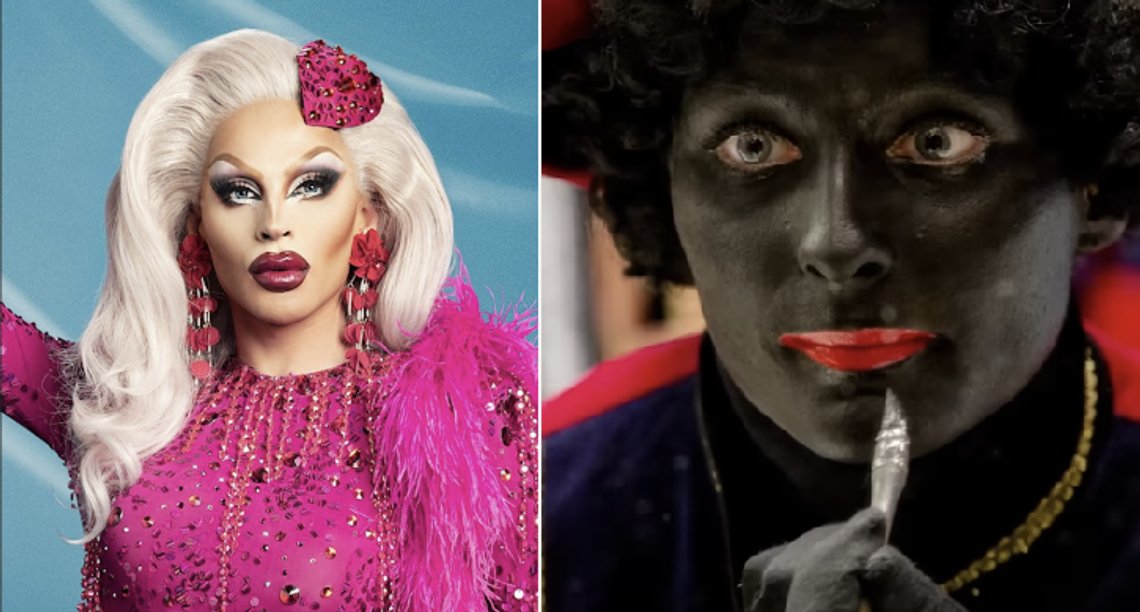 Vinnaren i Drag Race Sverige 2023, Admira Thunderpussy och nederländske "Zwarte Piet". Foton: Skärmdumpar YouTube Vinnaren i Drag Race Sverige 2023, Admira Thunderpussy och nederländske "Zwarte Piet". Foton: Skärmdumpar YouTube