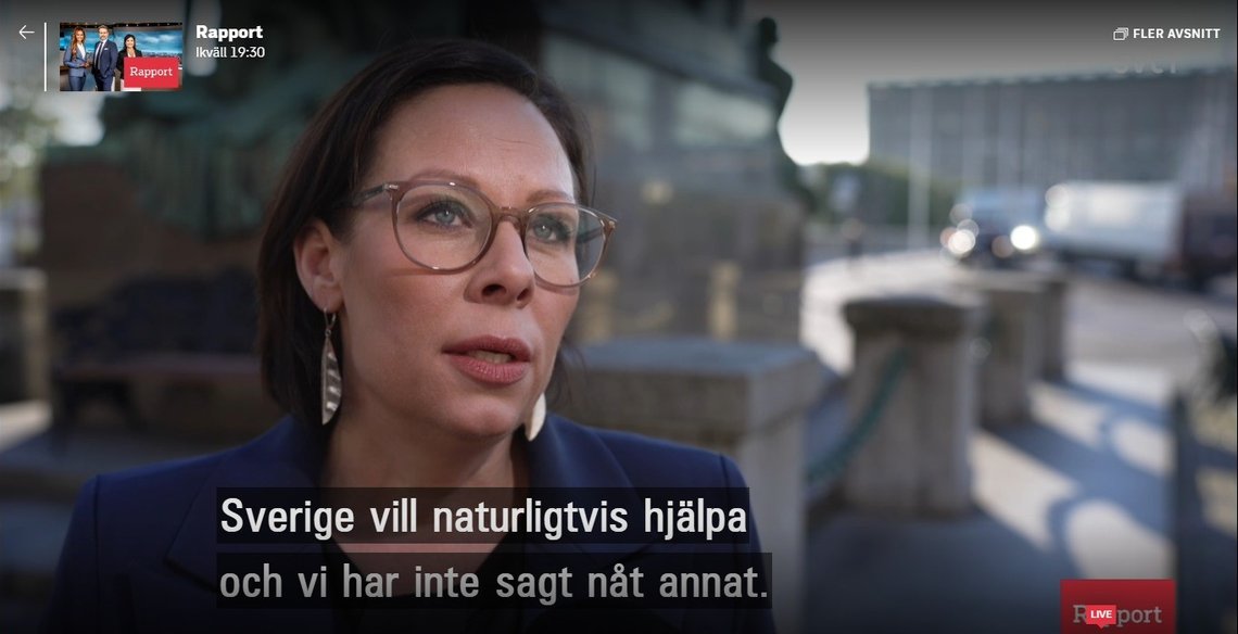 Foto: Skärmdump video Rapport Foto: Skärmdump video Rapport