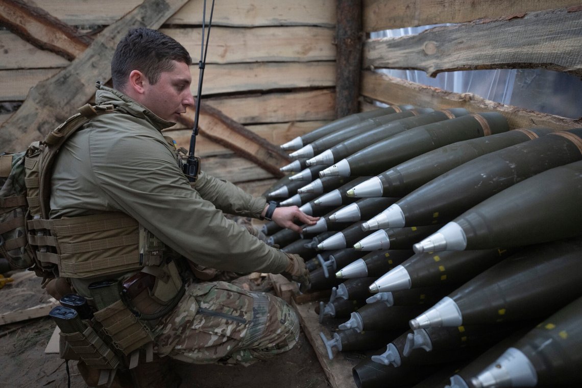 A Ukrainian officer of the 92nd separate assault brigade inspects ammunition in a shelter on the frontline near Vovchansk, Kharkiv region, Ukraine, Monday, Oct. 28, 2024. (AP Photo/Efrem Lukatsky) A Ukrainian officer of the 92nd separate assault brigade inspects ammunition in a shelter on the frontline near Vovchansk, Kharkiv region, Ukraine, Monday, Oct. 28, 2024. (AP Photo/Efrem Lukatsky)